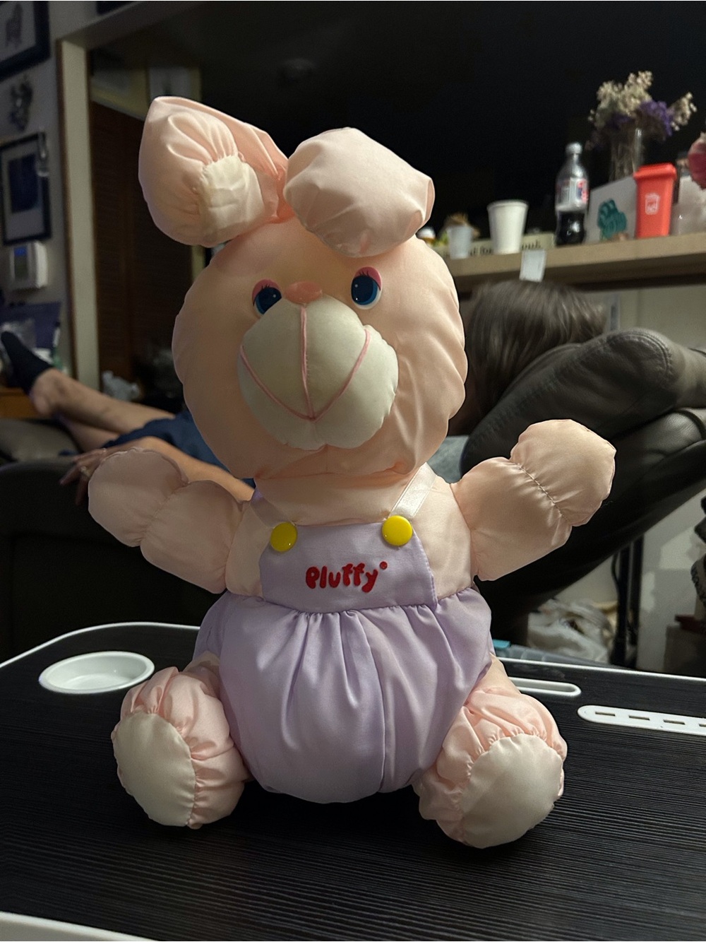 Pink Bunny Plush Toy - Soft Pink and Lavender